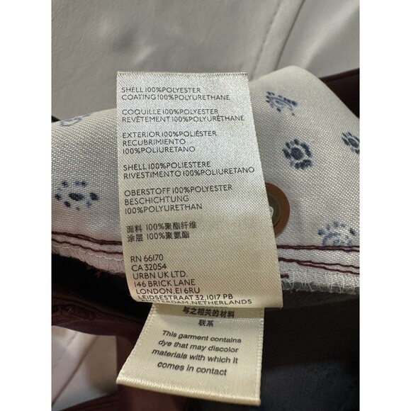 Pilcro/Anthropology Faux Leather Wine The Breaker Casual Pants Cropped 29 New - Picture 12 of 16